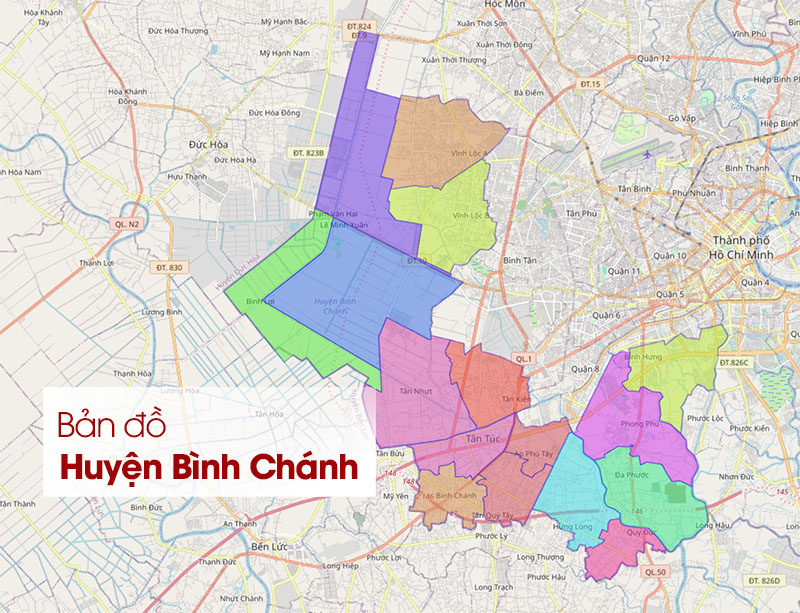 bản đồ huyện bình chánh