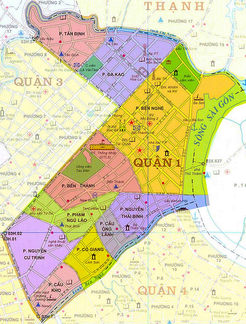 Vị trí địa lý Quận 1 Sài Gòn