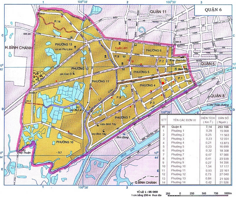 Quận 6 giáp quận nào trên bản đồ TP.HCM?