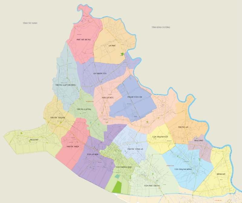 Bản đồ hành chính Củ Chi